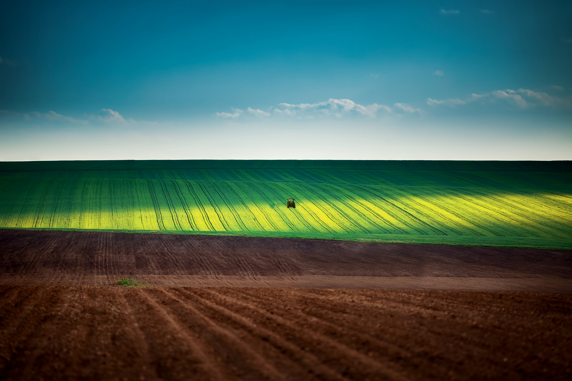 Gestion agronomique de l'azote, tracteur